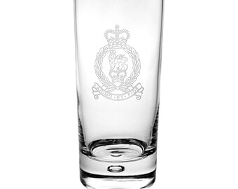 Adjutant General Corps Bubble Base High Ball Glass