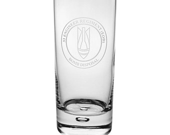 33 Engineer Regiment (EOD) Bubble Base High Ball Glass