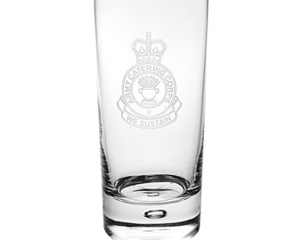Army Catering Corps Bubble Base High Ball Glass