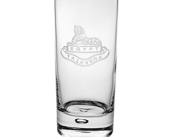 2nd Royal Anglian Bubble Base High Ball Glass