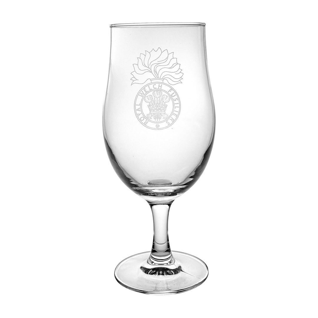 Royal Welch Fusiliers Stemmed Beer Glass Etsy