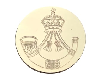 The Rifles engraved gilt blazer button