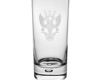 Mercian Regiment Bubble Base High Ball Glass