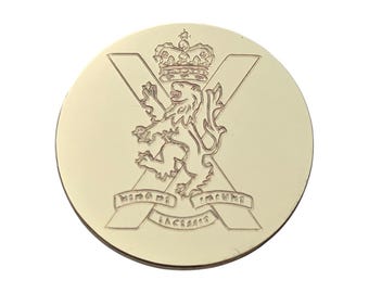 Royal Regiment of Scotland engraved gilt blazer button