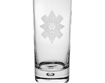 Black Watch Bubble Base High Ball Glass