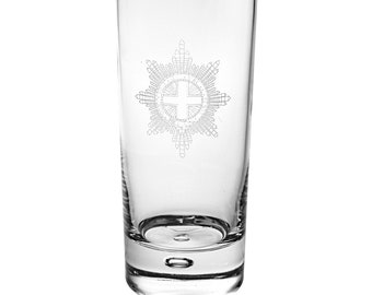Coldstream Guards Bubble Base High Ball Glass