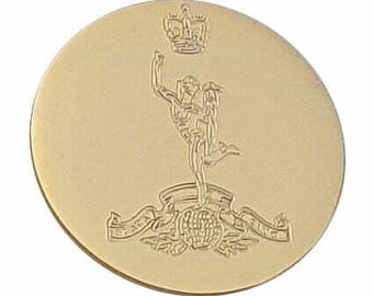 Royal Corps of Signals engraved gilt blazer button