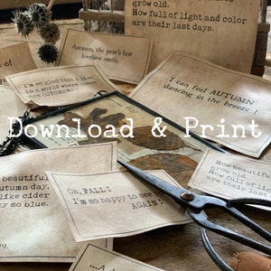 Herfst offertekaarten - INSTANT DOWNLOAD
