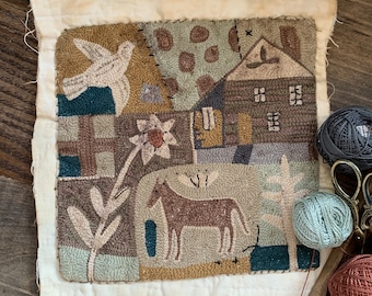 PDF - "Ezras Farm"  Needle Punch PATTERN  - Instant Download