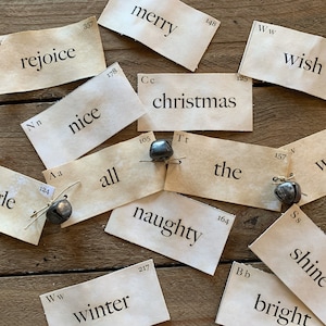 Christmas Time Flashcards Instant Download - 4 pages