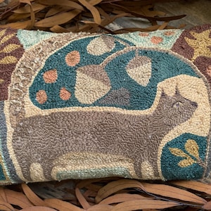 Strolling Squirrel PDF PATTERN -  Needle Punch Pattern