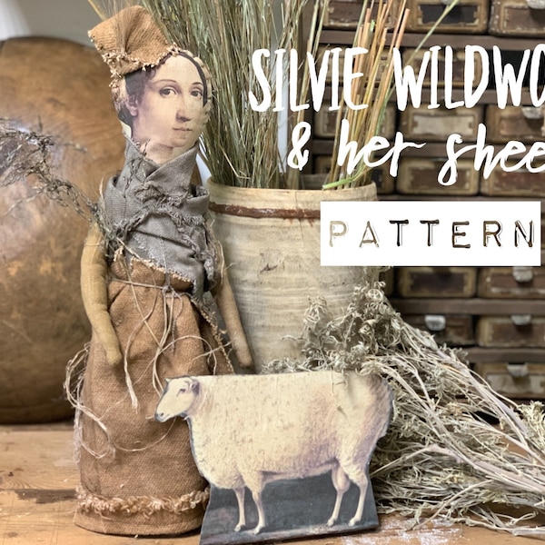 Silvie Wildwood and Her Sheep PATTERN - Physical Pattern/ Mailed/Delivered to your Mailbox