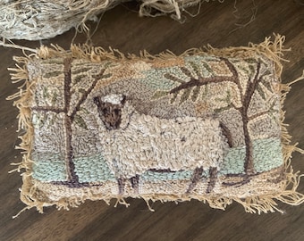 Solitary Sheep PDF Pattern -Punch Needle Embroidery