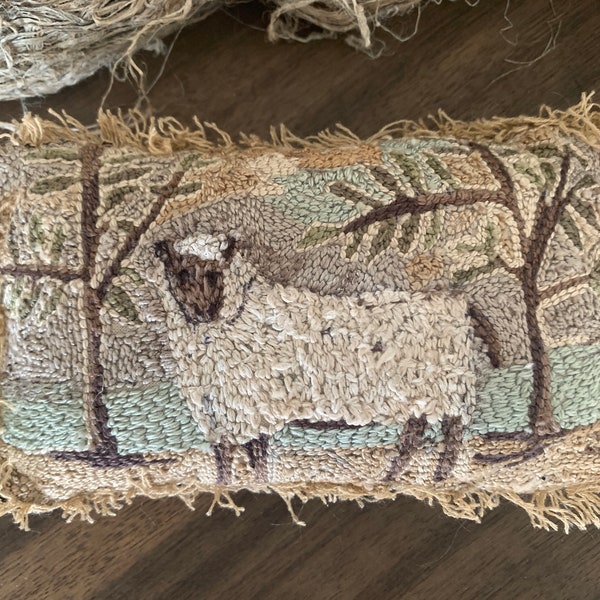 Solitary Sheep PDF Pattern -Punch Needle Embroidery