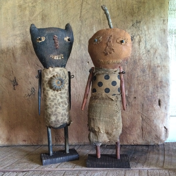 Pip and Penny - PAPER PATTERN - Fun Folk Art Characters