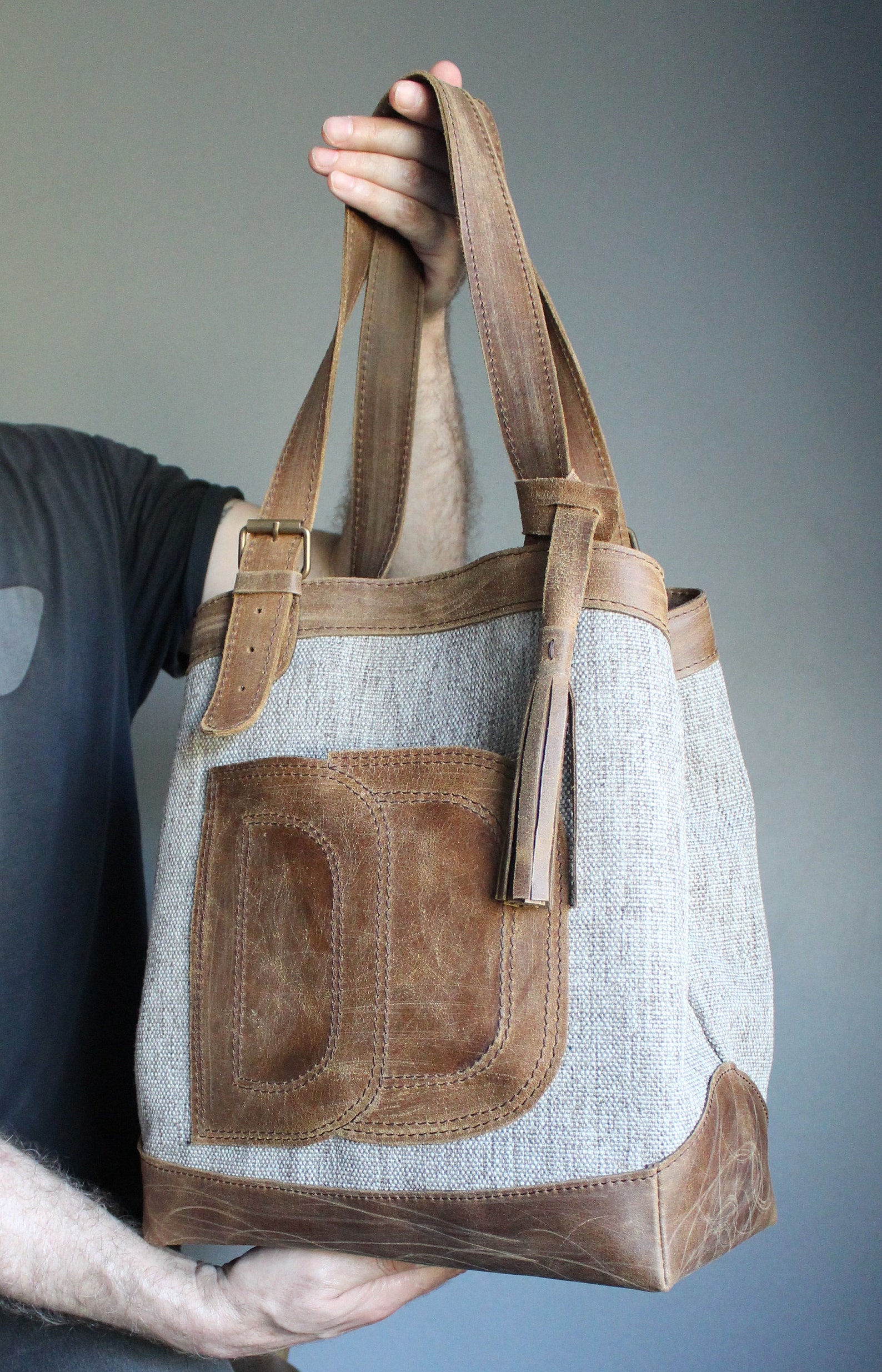 Women's Tote bag Everyday Unique Leather bag Citylife Etsy