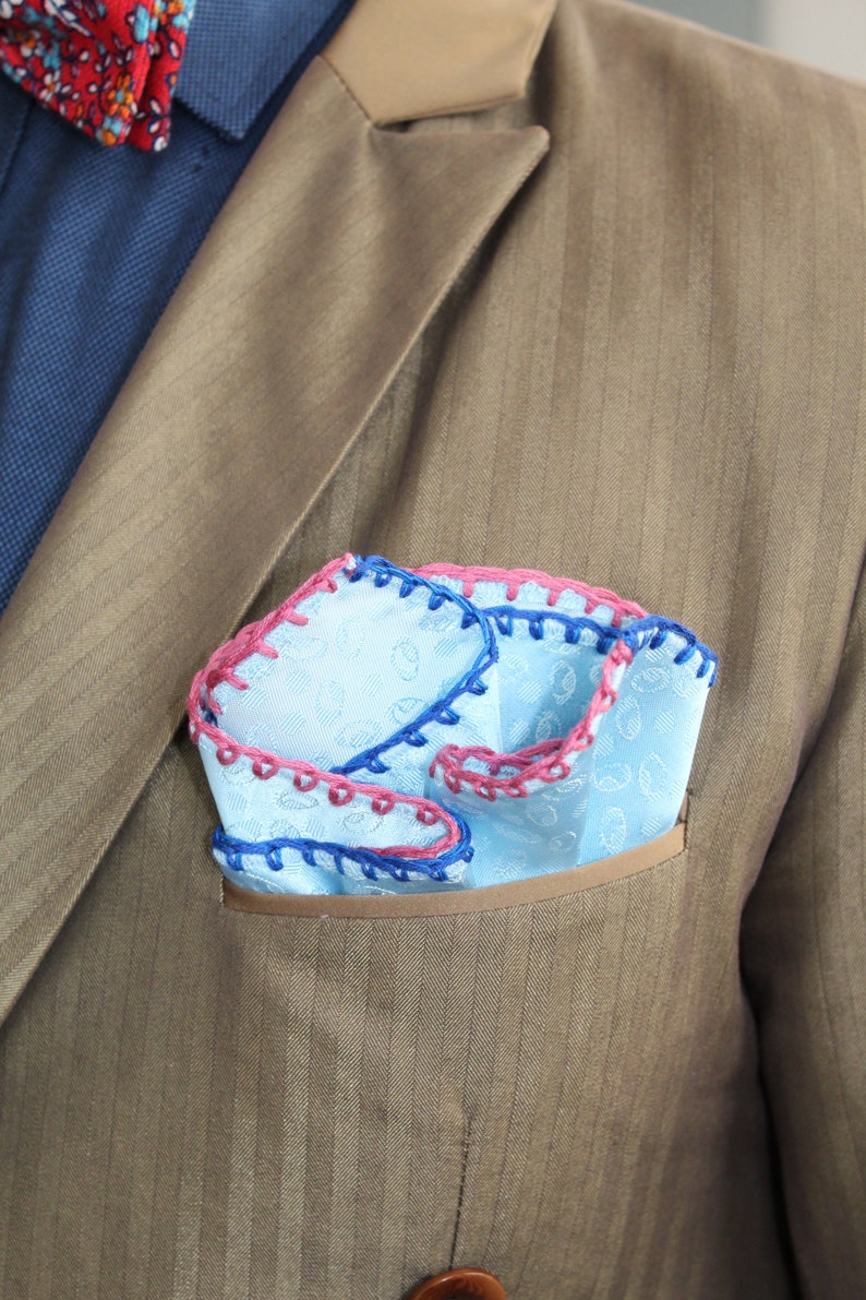 DDBESPOKESTUDIO Custom Pocket Square Pocket Square Crochet Handkerchief Crochet Pocket Square Suit Pocket Square Groomsmen gift