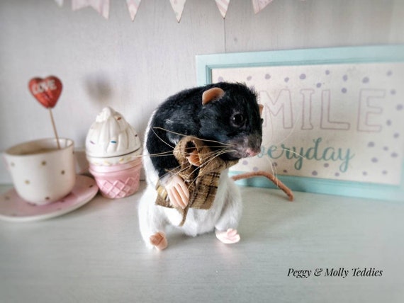 Custom Black Hooded Fancy Rat Plush Personalized Stuffed Rat - Etsy