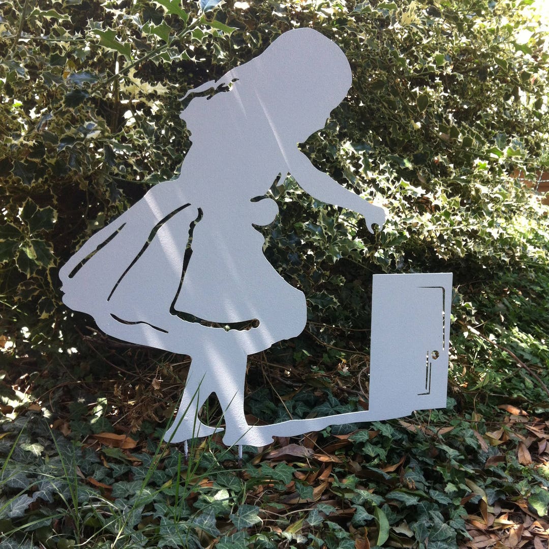 Alice in Wonderland Metal Garden Decoration Etsy