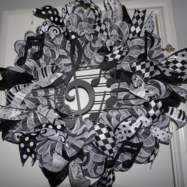 Music Wreath, Music Teacher Wreath, Classroom Music Wreath, School Music Wreath, Music Door Decor, Music Door Hanger
