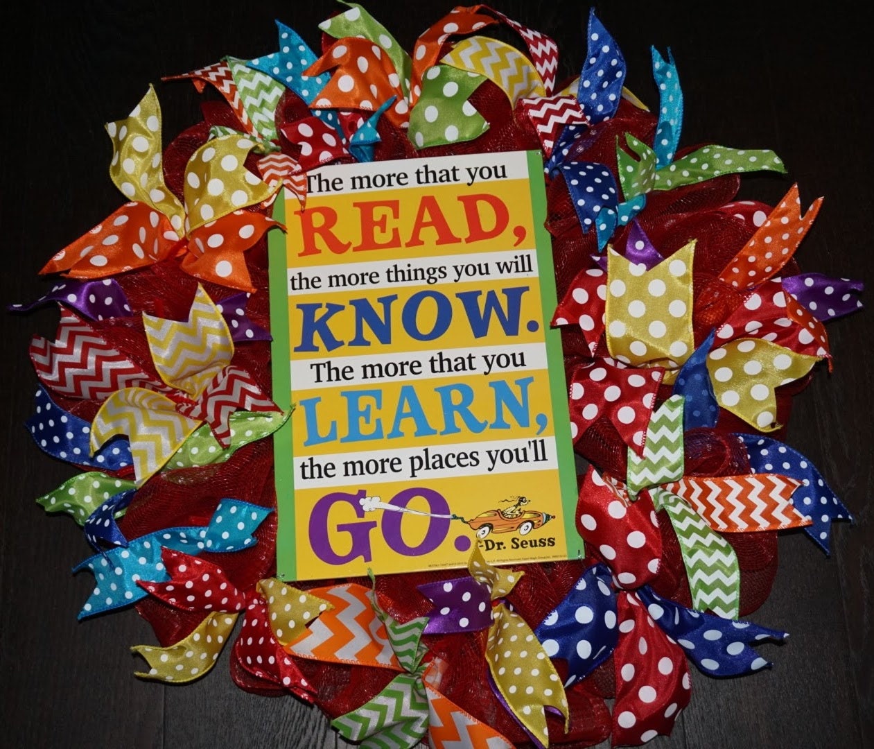 Dr Seuss Wreath Teacher Wreath Classroom Wreath Teacher Etsy