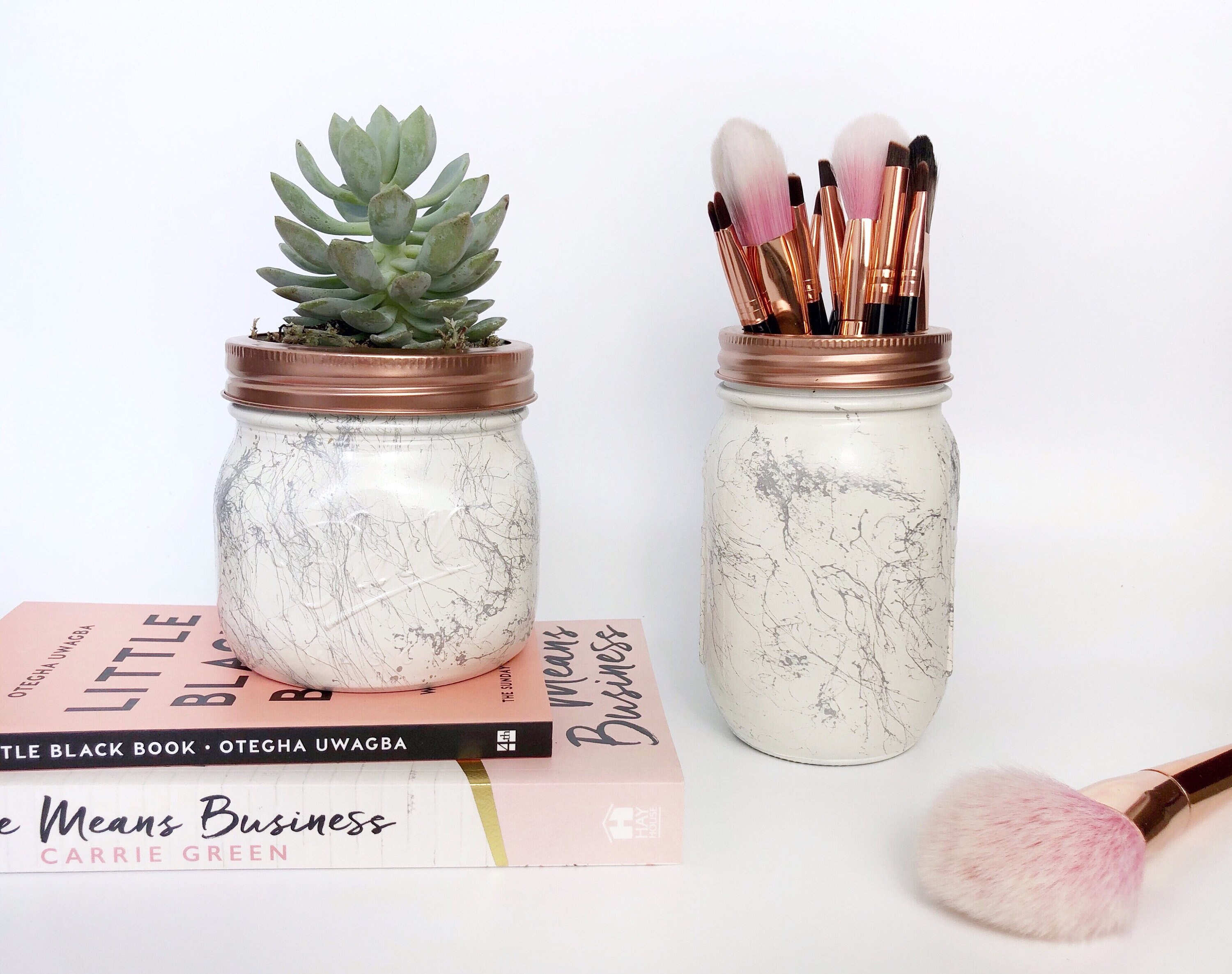 Marble desk accessories Rose gold marble marble home decor ...