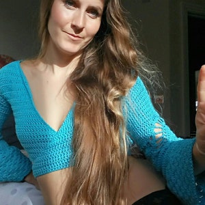 Bohemian crop top.  Wrap up with open back and tassels halter top