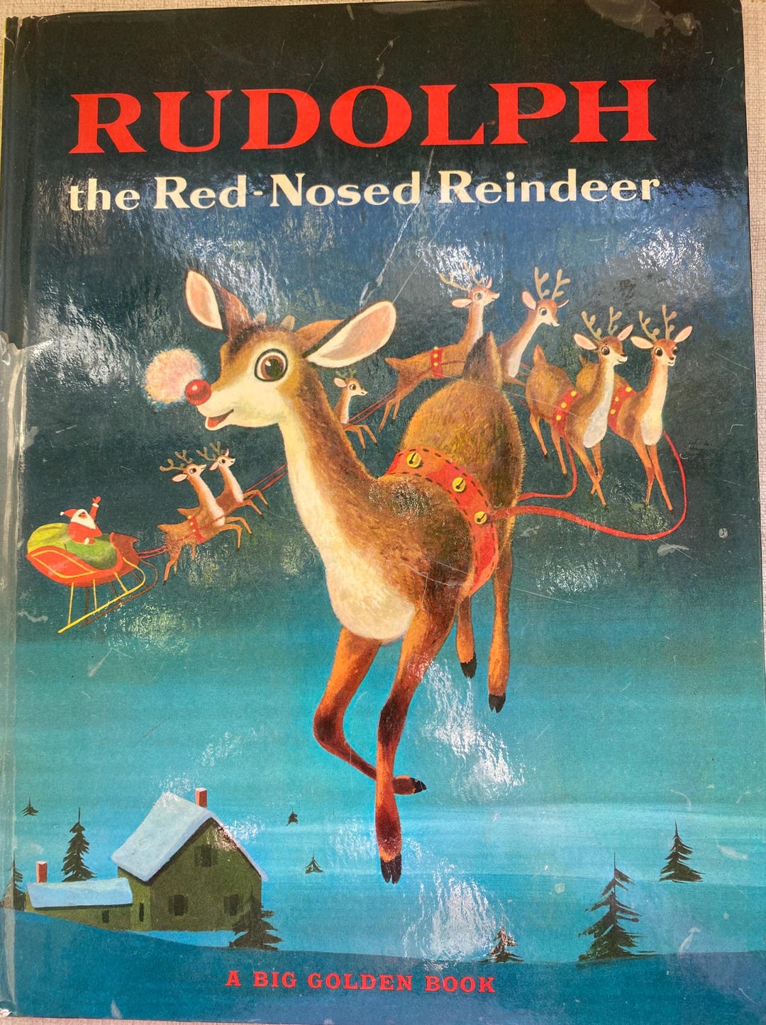 1964 Edition Big Golden Book Rudolph the Red-nosed Reindeer Christmas ...