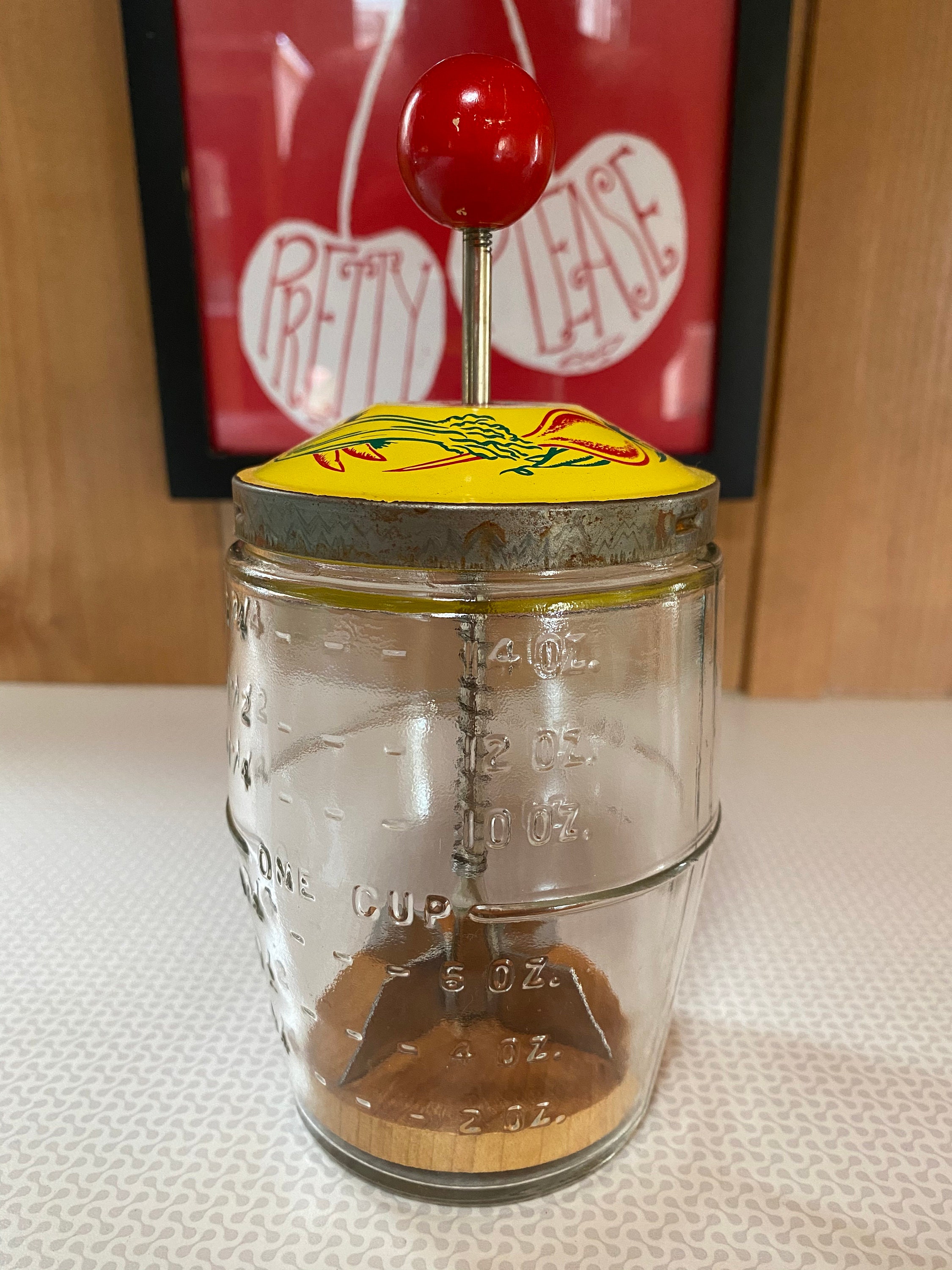 Vintage Nut Chopper Jar