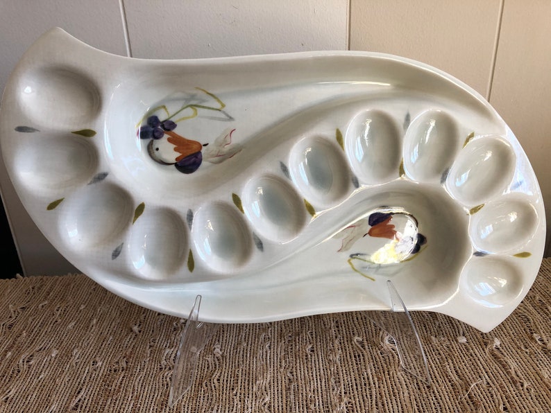 Vintage Red Wing China Capistrano Dishes Deviled Egg Plate Etsy
