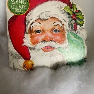 Vintage 1972 The Santa Claus Book Little Golden Shape Book Good Condition