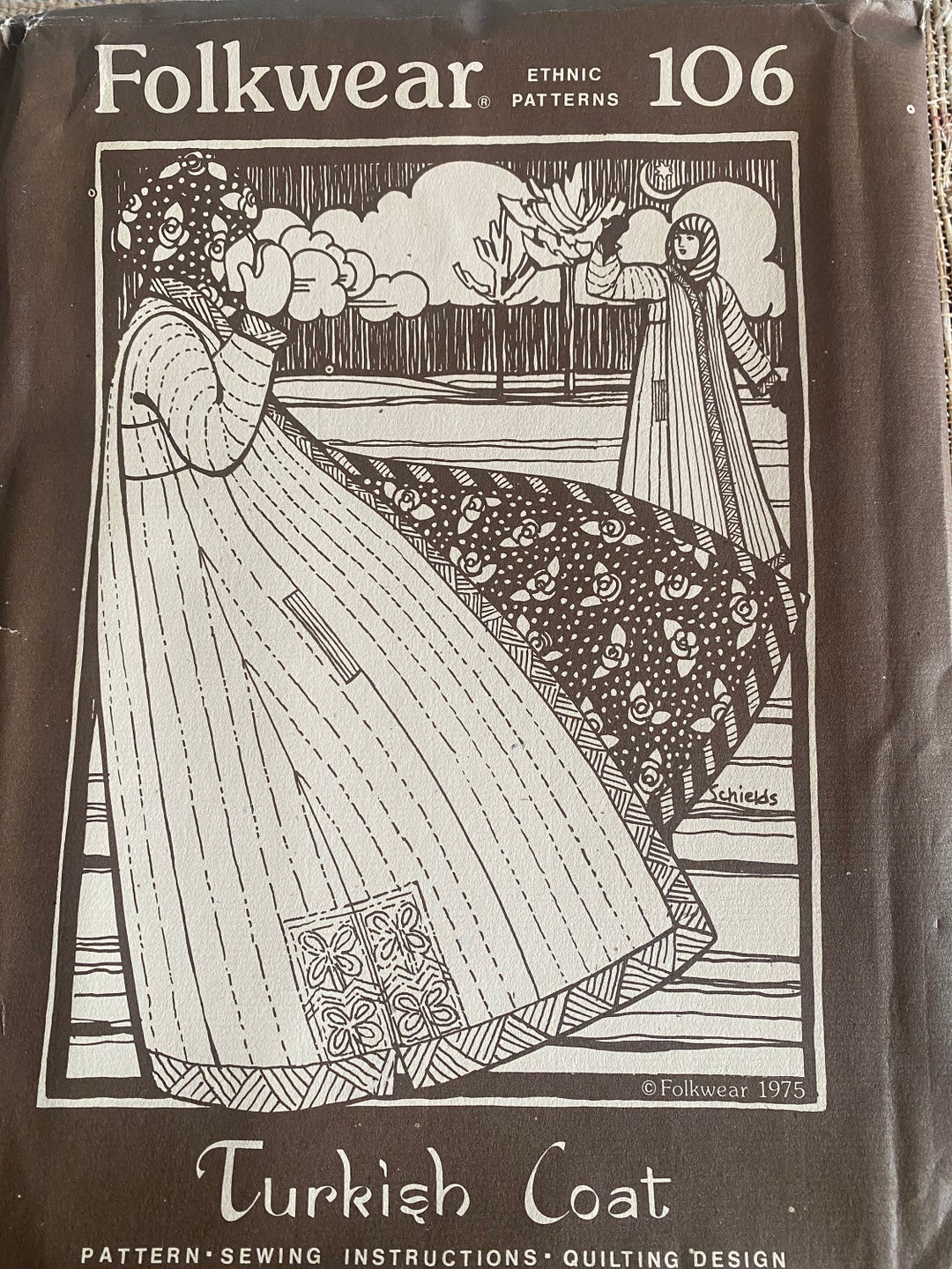 Vintage 1975 Folkware Brand Turkish Coat Sewing Pattern 106 Adjust to ...