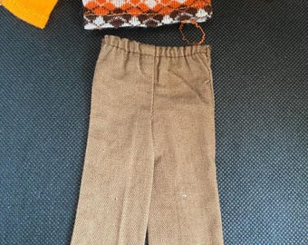 Vintage Barbie and Friends Ken or Curtis 1974 Best Buy #7758 Argyle Set Top and Pants