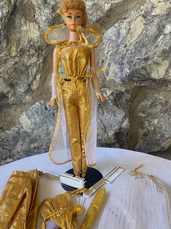 vintage barbie gold dress Barbie Gold Dress