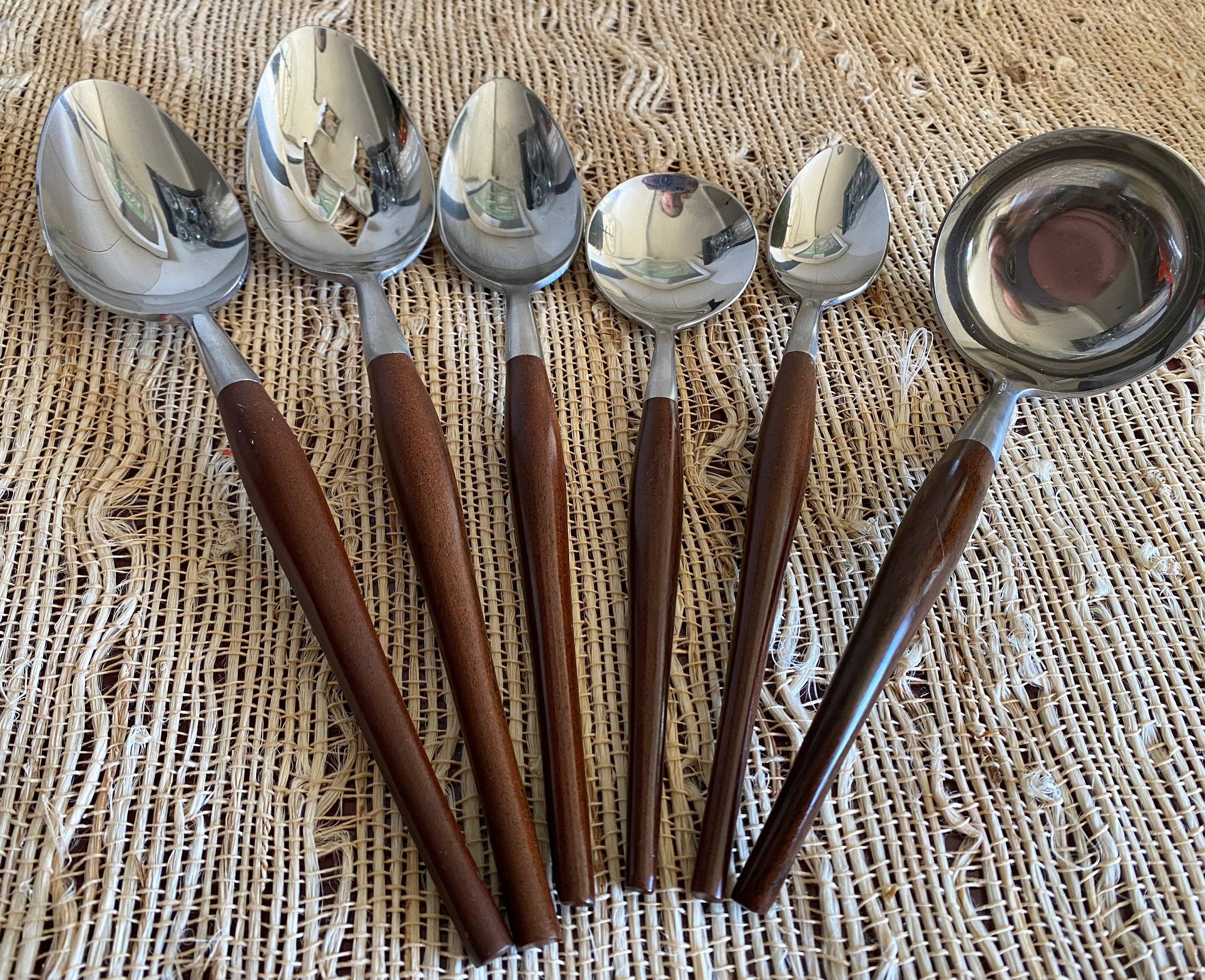 Vintage Mid Century Danish Modern Stainless Steel Flatware