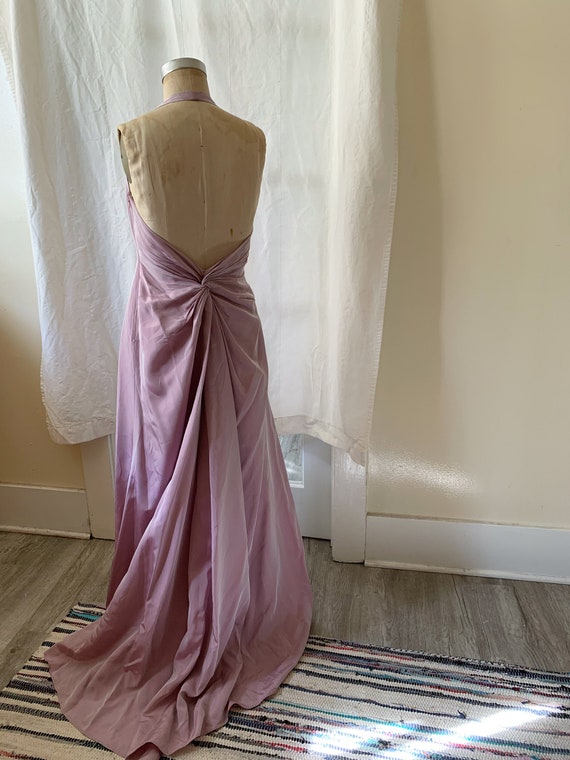 Cache Lavender Pearlescent Knotted Dress