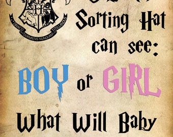 Harry Potter Gender Reveal Customized Invitation Harry