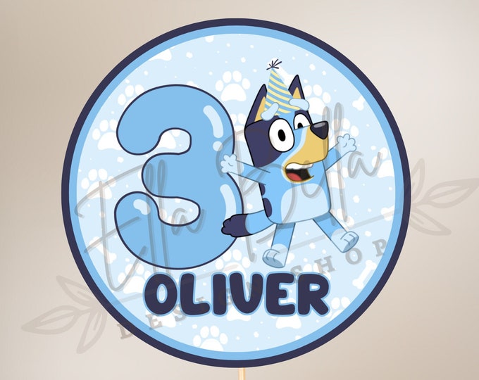 Bluey Printable Birthday Cake Topper Print Your Own - Etsy