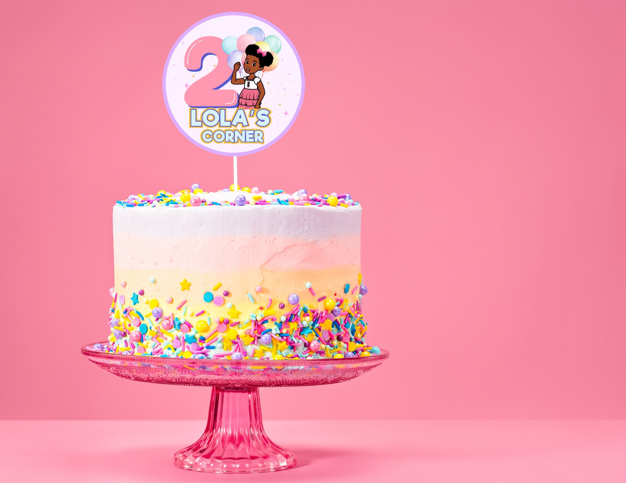 Gracie's Corner Inspired Printable Cake Topper | Birthday Decoration - Etsy