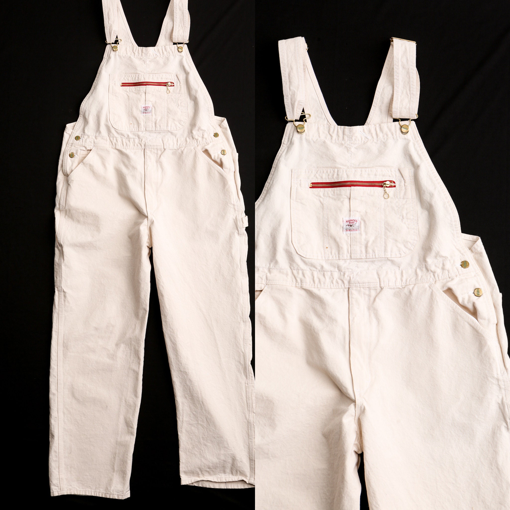 Pointer Brand Cotton Overalls / Made in USA / Size W 44 L Etsy