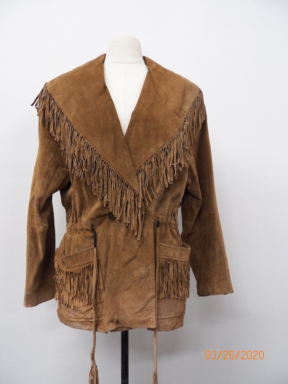 Women Suede Fringe Jacket