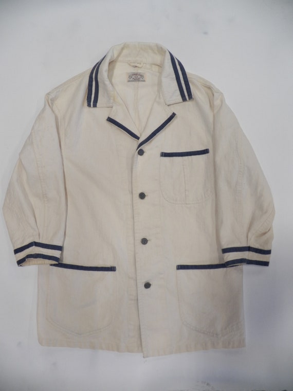 Armani Jeans White Denim Coverall Jacket