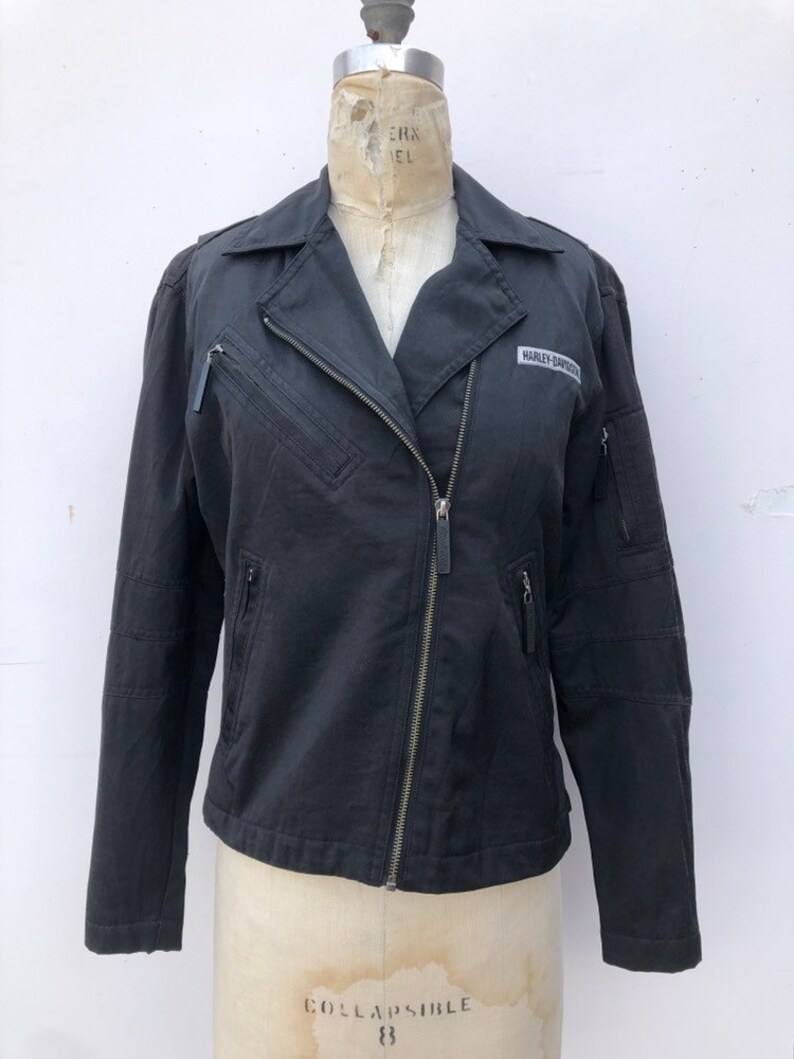 Vintage Harley Davidson Womens Biker Jacket Size Small