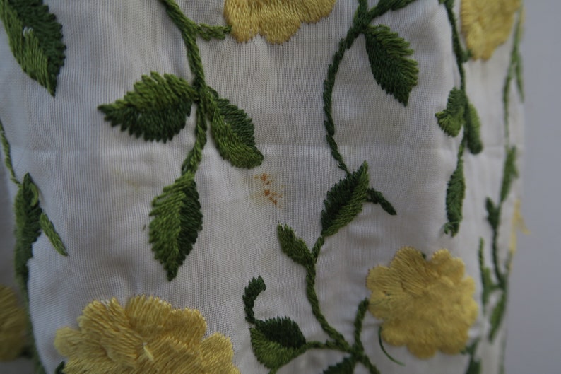 40s 50s Designer Vintage Embroidered Dress