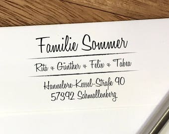 Custom Return Address Stamp: Self Inking Stamp or Rubber Stamp with Wood Handle