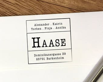 Custom Return Address Stamp: Self Inking Stamp or Rubber Stamp with Wood Handle