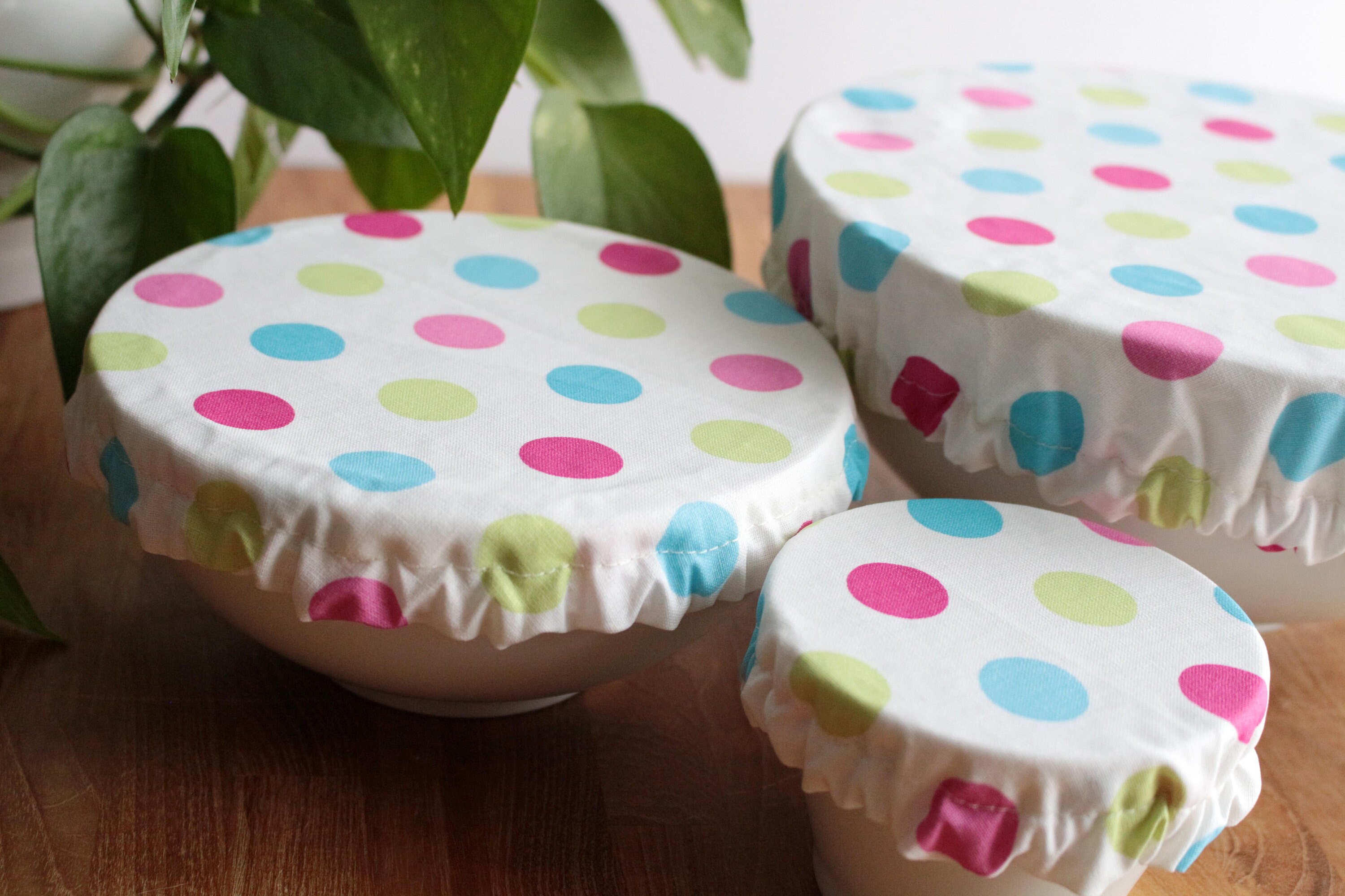 Couvercles Écologiques Lavables Charlottes à Saladier et Bol en Coton Enduit Oekotex - Zéro Déchet D