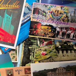 Tajemnicza partia oryginalnych zabytkowych pocztówek z całego świata, mieszanych, używanych i nieużywanych, ze znaczkami i bez