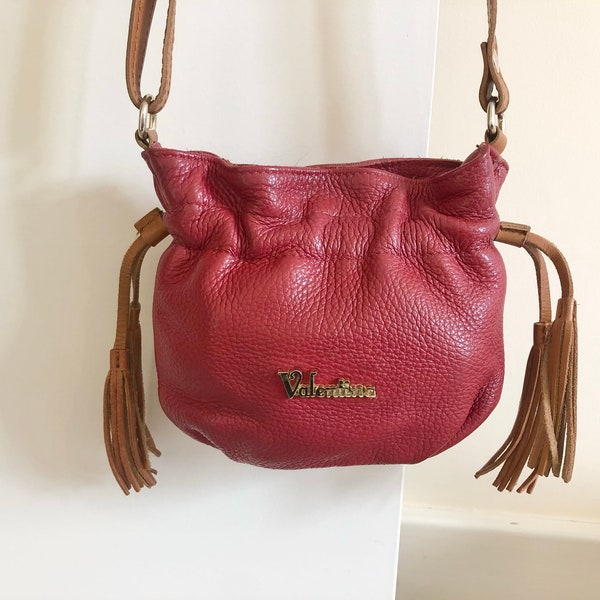 Valentina crossbody bag | red leather purse