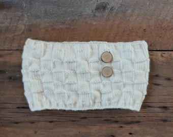 Winter neck warmer in acrylic and wool knit La Contemporaine for adult women